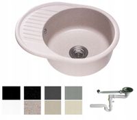 ZLEW ZLEWOZMYWAK GRANIT 8 kolorów 58x46 + SYFON