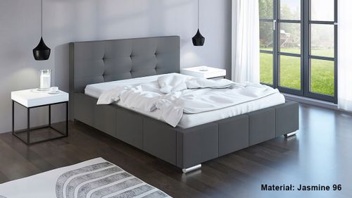 Tapicerowane łóżko B5 120x200 stelaż pojemnik HIT na Arena.pl