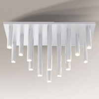 Plafon LAMPA sufitowa YABU 7170 Shilo metalowa OPRAWA sople tuby białe