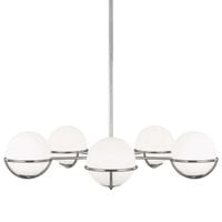 Żyrandol LAMPA wisząca Apollo FE-APOLLO5-PN Elstead FEISS metalowa OPRAWA szklane kule ZWIS condi nikiel biały