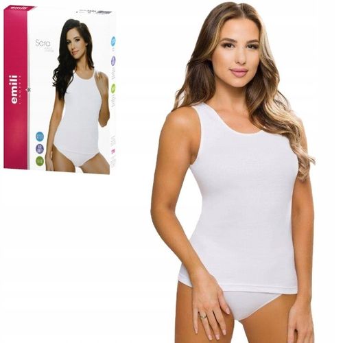 EMILI koszulka szer.ram. bawełna SARA biała M na Arena.pl