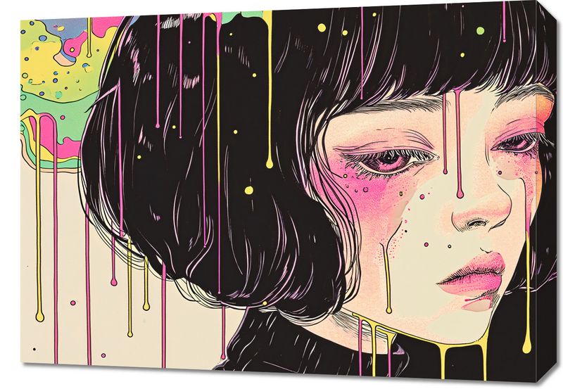 Obraz 70x50cm Strugi Kolorów zdjęcie 1