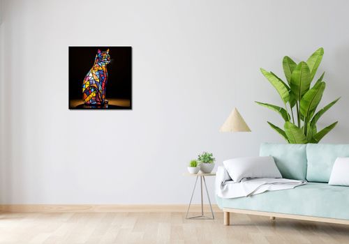 Plakat 60x60cm Koci Witraż na Arena.pl