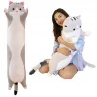 KOT PLUSZAK MASKOTKA DLUGI KOT PLUSZAK KOTY DUZY XXL 90cm