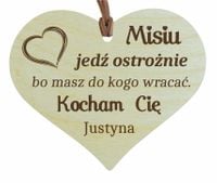 DZIEŃ CHŁOPAKA ZAWIESZKA DO AUTA serce GRAWER