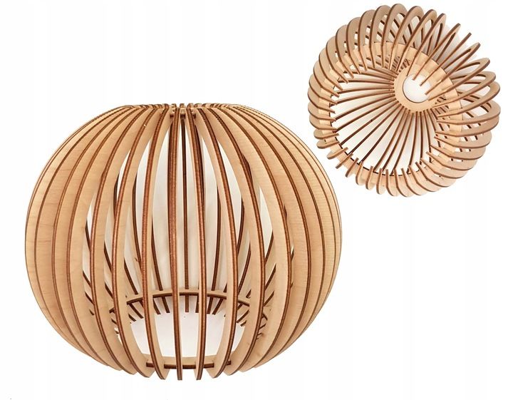 LAMPA KINKIET E27 ścienny stały loft KULA Drewno zdjęcie 8