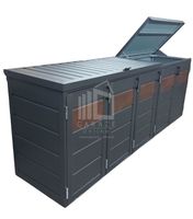 Zabudowa koszy na śmieci obudowa kubłów 345x80x120 cm 5x240L ID509