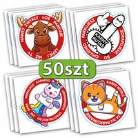 NAKLEJKI KARNE WLEPKI DO WYBORU 50 szt
