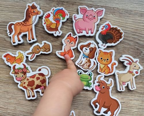 MAGNESY NA LODÓWKĘ DLA DZIECI ZESTAW EDUKACYJNY ZWIERZĘTA PREZENT 30 na Arena.pl