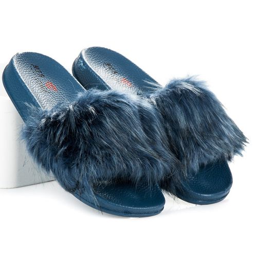 Niebieskie Klapki Fluffy r.41 na Arena.pl