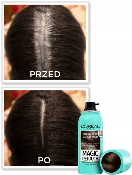 Loreal Magic Retouch Spray Do Włosów Na Odrosty Ciemny Brąz zdjęcie 2