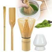 ZESTAW MIOTEŁKA CHASEN PĘDZEL DO HERBATY MATCHA ,4-CZĘŚCIOWY ZESTAW