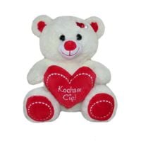 miś pluszowy z sercem 30cm kocham cię m3751