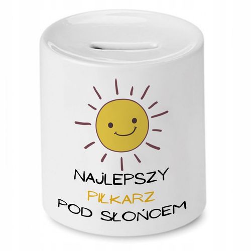 Skarbonka Dla Piłkarza Najlepszy Pod Słońcem Z Nadrukiem Ze Zdjęciem na Arena.pl