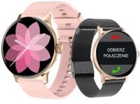 smartwatch damski giewont różowe złoto czarny gw330-4