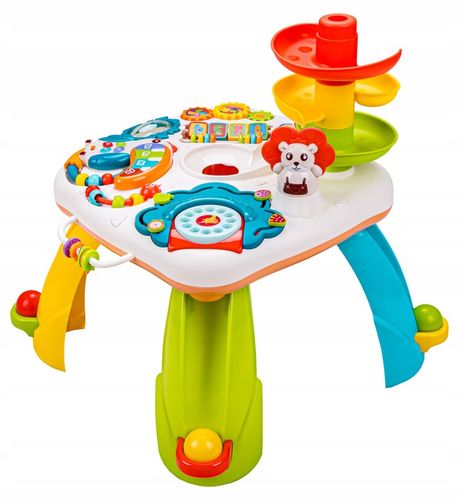 EDUKACYJNY interaktywny STOLIK ORGANKI ZJEŻDŻALNIA PIŁEK PIŁKI Liczydło na Arena.pl