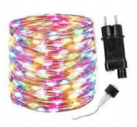 LAMPKI CHOINKOWE DRUCIK 300LED MULTIKOLOR 30m