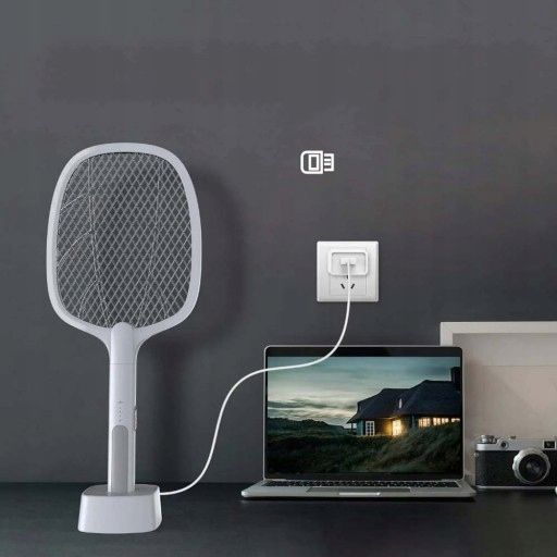 ELEKTRYCZNA ŁAPKA NA DUŻO OWADY PACKA NA KOMARY 3000V PALETKA OWADOBÓJCZA zdjęcie 11