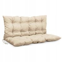 Poduszka ogrodowa 100x120 cm na ławkę paletę huśtawkę w kolorze beżowym