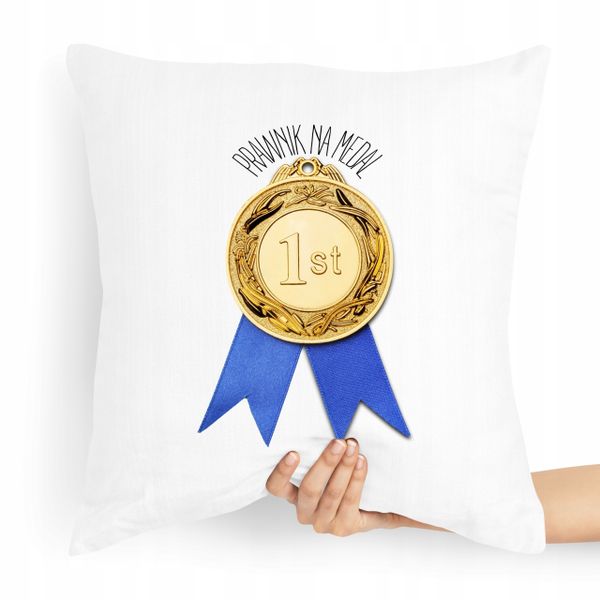 Poduszka Prezent Dla Prawnika Prawnik Na Medal #1 Z Nadrukiem Ze Zdjęciem zdjęcie 1