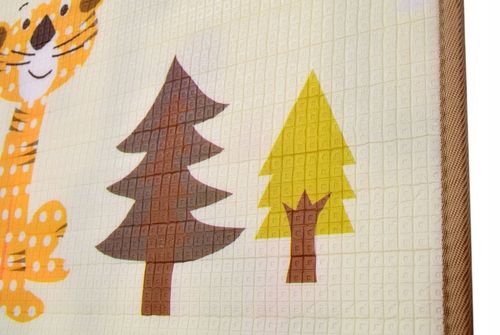 MATA EDUKACYJNA PIANKOWA ULICE ZWIERZĄTKA PASTEL 200X180 CM DUŻA DWUSTRONNA na Arena.pl