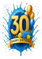 Opłatek na tort Okazjonalny Urodziny 18 30 Format A4