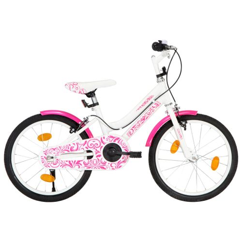 Rower dla dzieci, 18 cali, różowo-biały na Arena.pl