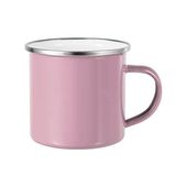 Kubek metalowy 360 ml do sublimacji - różowy