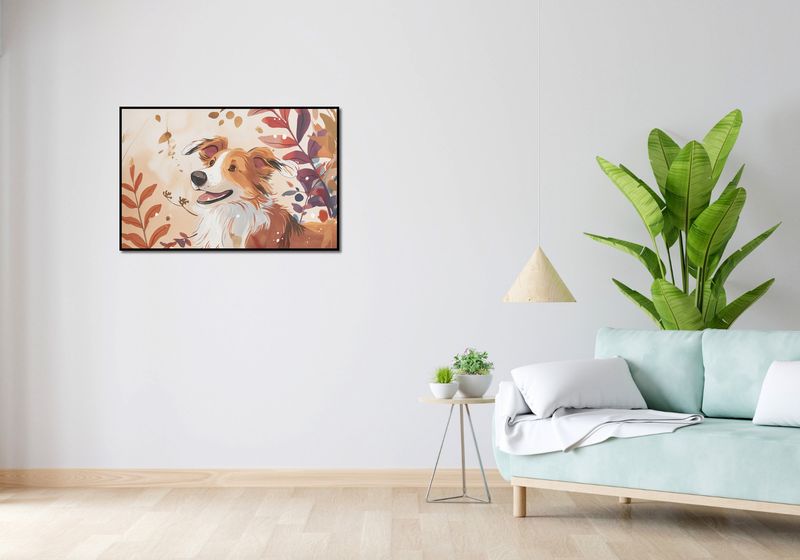Plakat 91,5x60cm Collie Jesienną Porą zdjęcie 4