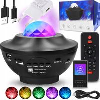 PROJEKTOR GWIEZDNY LAMPKA LED BLUETOOTH PILOT MUZYKA LASER ŁADOWARKA