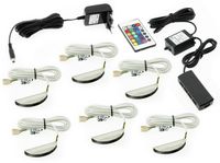 6x KLIPS LED RGB podświetlenie półek szyb TANIO