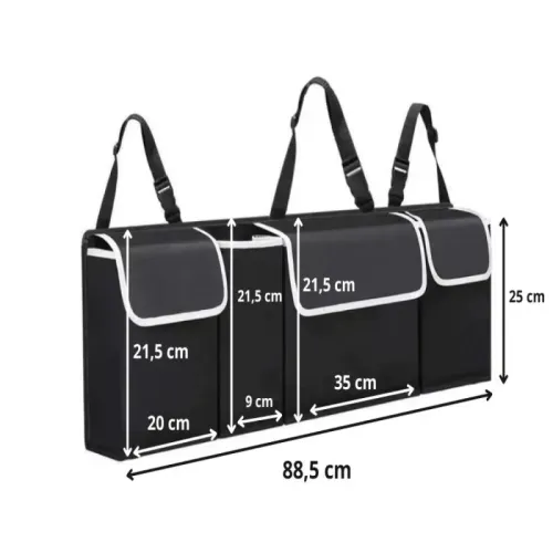 Organizer samochodowy do bagażnika składany czarna torba na akcesoria na Arena.pl