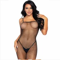 leg avenue bodystocking kabaretki czarne z otwartą strefą one size