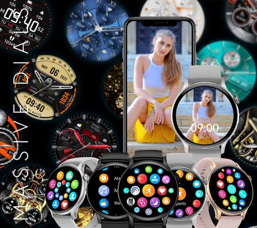 smartwatch damski rubicon rncf10 silver/grey smarub238 na Arena.pl