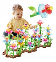 KLOCKI KWIATKI OGRÓD KONSTRUKCYJNE KWIATY + KREATYWNY OGRÓD DLA DZIEWCZYNKI