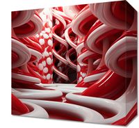 Obraz 30x30cm Czerwone Wiry