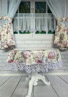 Obrus Różowe piwonie,gipiura 8cm stokrotka,okrągły