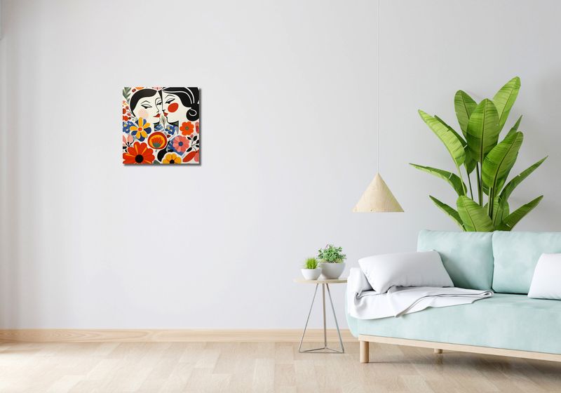 Obraz 40x40cm Kwiatowy Romans zdjęcie 2