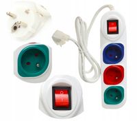 Przedłużacz 3 m Listwa 3 Gniazda z Włącznikiem Kraft&Dele