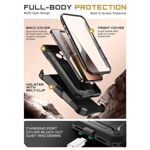 etui supcase ub pro na iphone 17 pro max - czarne na Arena.pl