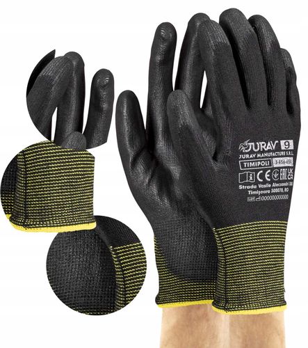 rękawice robocze czarne j-timipoli_bb9-l - 12 par na Arena.pl