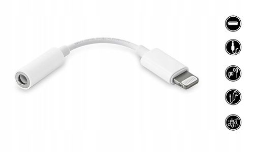 ORYGINALNY ADAPTER PRZEJŚCIÓWKA APPLE MMX62ZM/A LIGHTNING - JACK 3.5mm na Arena.pl