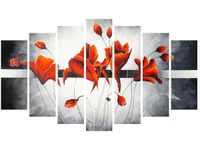 OBRAZ ROZDMUCHANE CZERWONE PĄKI MAKÓW
