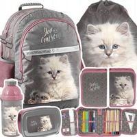 PLECAK SZKOLNY TORNISTER DLA DZIEWCZYNKI KOT KOTEK KLASA 1 3