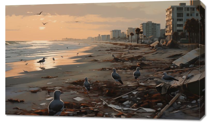 Obraz 100x60cm Mewy po Burzy zdjęcie 1