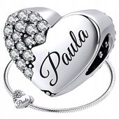 CHARMS srebrne SERCE GRAWER srebro koralik zawieszka charms 925