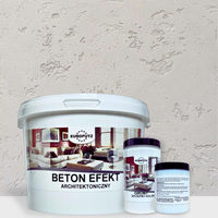 Beton architektoniczny ZESTAW tynk 15kg + grunt + lakier SZARY NATURALNY N1