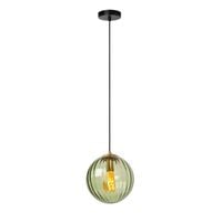 Lampa wisząca punktowa szklana kula zielona 25 cm do sypialni salonu Lucide