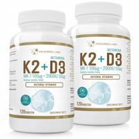 240szt WITAMINA K2 MK-7 z natto 100mcg + D3 2000IU