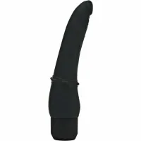 get real classic black - silikonowy model intymny 17,5 cm, wodoodporny